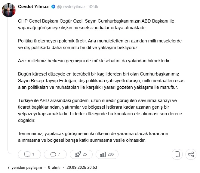 Cevdet Yılmaz: Politika üretemeyen polemik üretir