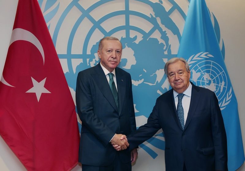 Cumhurbaşkanı Erdoğan, BM Genel Sekreteri Guterres ile bir araya geldi