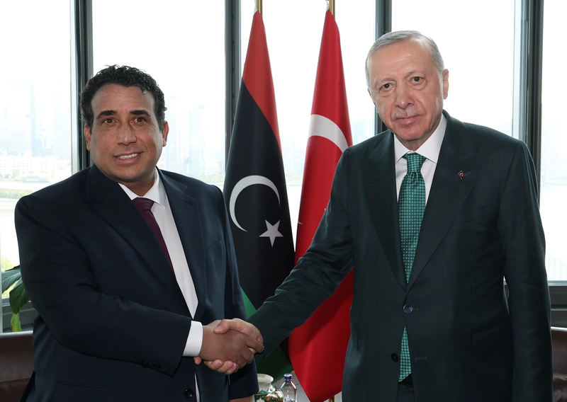 Cumhurbaşkanı Erdoğan, Libya Başkanlık Konseyi Başkanı El-Menfi’yi kabul etti
