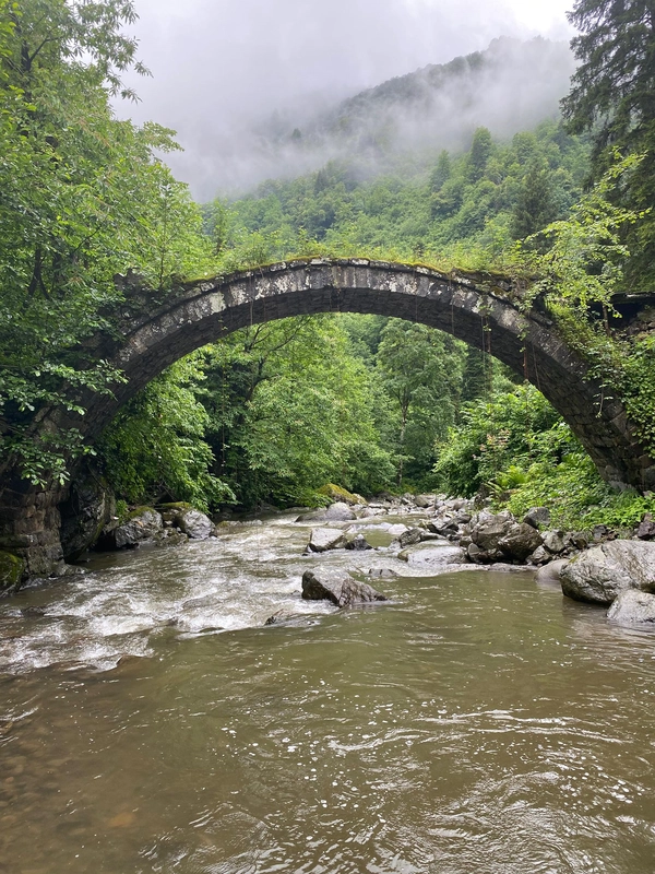Asırlara meydan okuyan tarihi taş köprü selde yıkıldı